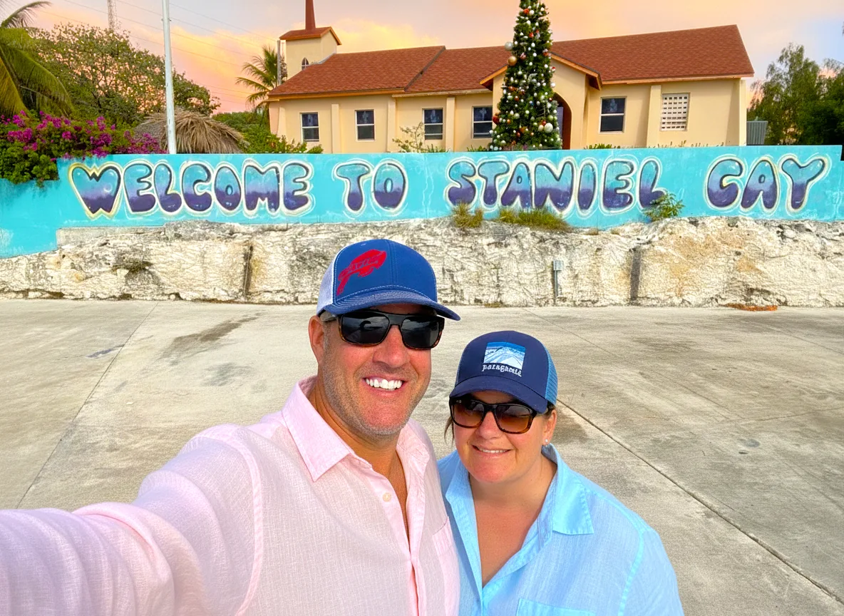 Brandon and Cindy Flack at Staniel Cay